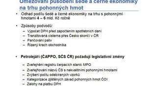 Šedá ekonomika s PHM