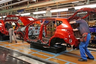 Produkce osobních aut v Evropě v roce 2009