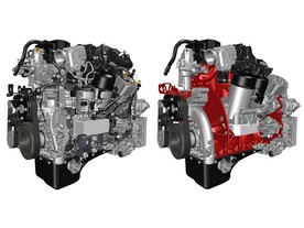 Vlevo motor Renault Trucks Euro 6 DTI5 z 841 dílů, vpravo s využitím 3D tisku 