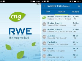 RWE aplikace CNG
