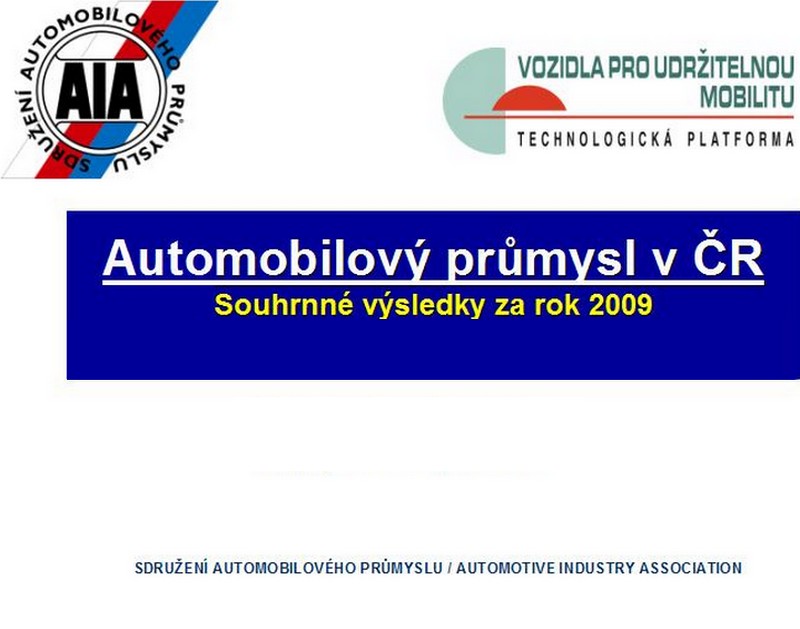 Český automobilový průmysl v roce 2009