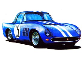 Škoda 1100 OHC Coupe (kresba Jiří Rameš)