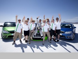 Rekordní jízda Škoda Octavia vRS v Bonneville