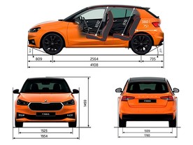Škoda Fabia - míry
