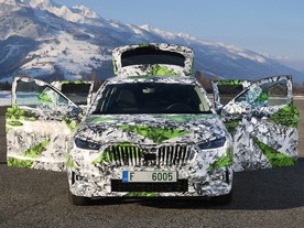 Škoda Fabia IV - testy kolem Zell am See