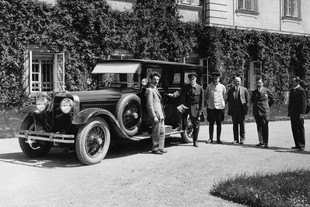 T. G. Masaryk se svou Škodou-Hispano Suiza