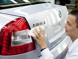 Výroba vozů Škoda v Šanghaji