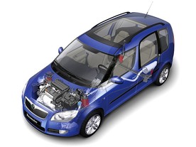 Škoda Roomste - vpředu Fabia, vzadu Octavia