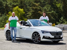 Jan Kopecký a Jan Hloušek - Škoda Slavia 