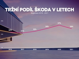 Škoda ČR - tržní podíl