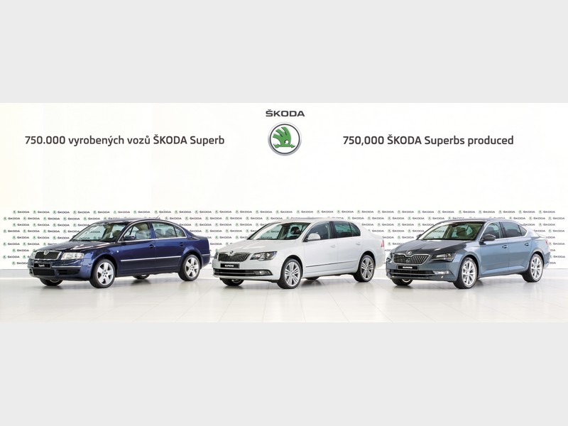 Škoda Auto vyrobila 750 000. vůz Superb