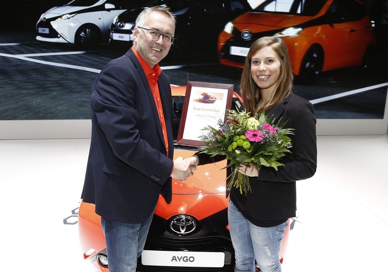 Zlatá Eva Samková je ambasadorem nové Toyoty Aygo