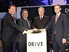 Stephan Grüsem, Sigmar Gabriel, Martin Winterkorn a Michael Müller
