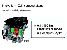 Volkswagen deaktivace válců ZAS